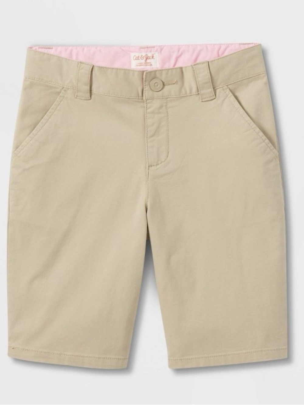 Cat & Jack Girls' Navy and Khaki uniform Shorts - Set of 3